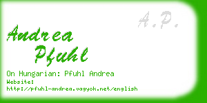 andrea pfuhl business card